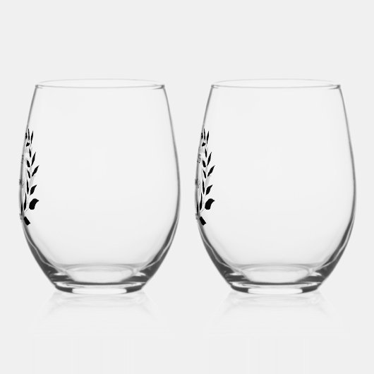 Mr en Mrs Greenery Jubileum familienaam Est Wijnglas Zonder Voet (Links)