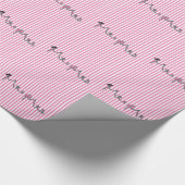 MR en MRS groom/bruidroze gestript modern Cadeaupapier (Hoek)