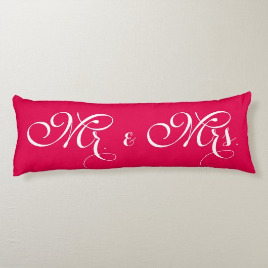 Mr en Mrs Happiness Red Body Pillow Lichaamskussen (Achterkant)