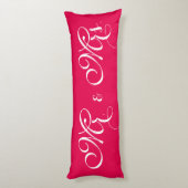 Mr en Mrs Happiness Red Body Pillow Lichaamskussen (Achterkant (Verticaal))