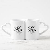 MR en MRS Hart koffiekop