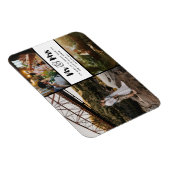 Mr en Mrs. Hartelijk dank Foto Collage Black en Wh Magneet (Rechterzijde)