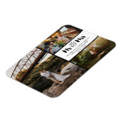 Mr en Mrs. Hartelijk dank Foto Collage Black en Wh Magneet (Linkerzijde)