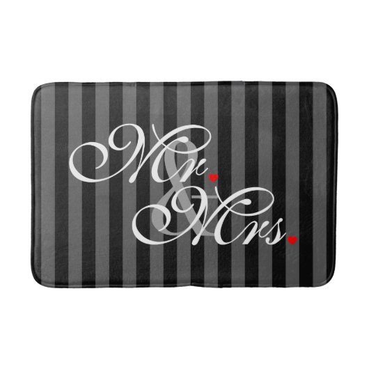 Mr. en Mrs Husband Wife Zijn haar nieuwe wippen Badmat (Voorkant)
