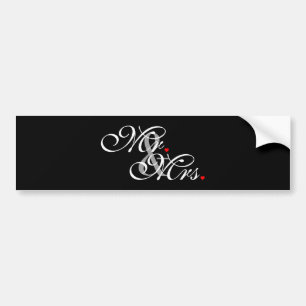 Mr. en Mrs Husband Wife Zijn haar nieuwe wippen Bumpersticker