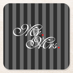 Mr. en Mrs Husband Wife Zijn haar nieuwe wippen Kartonnen Onderzetters