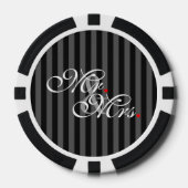 Mr. en Mrs Husband Wife Zijn haar nieuwe wippen Pokerchips (Voorkant)
