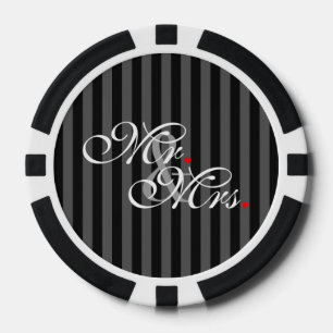 Mr. en Mrs Husband Wife Zijn haar nieuwe wippen Pokerchips