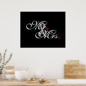 Mr. en Mrs Husband Wife Zijn haar nieuwe wippen Poster (Keuken)