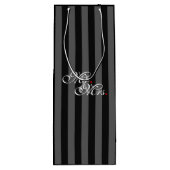 Mr. en Mrs Husband Wife Zijn haar nieuwe wippen Wijn Cadeautas (Achterkant)