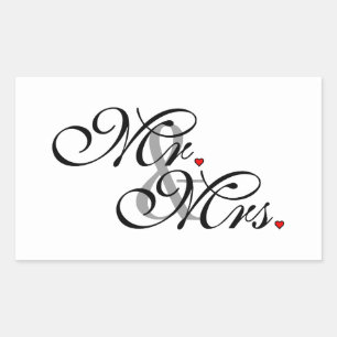 Mr. en Mrs Husband Wife Zijn nieuwe wiet Rechthoekige Sticker