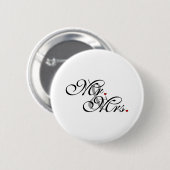 Mr. en Mrs Husband Wife Zijn nieuwe wiet Ronde Button 5,7 Cm (Voorkant /achterkant)