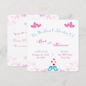 Mr en Mrs huwelijksreceptie uitnodigingen Kaart (Voorkant / Achterkant)