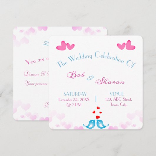 Mr en Mrs huwelijksreceptie uitnodigingen Kaart (Voorkant / Achterkant)