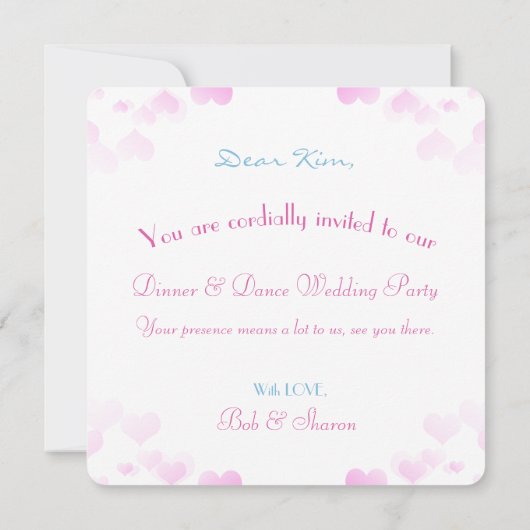 Mr en Mrs huwelijksreceptie uitnodigingen Kaart (Achterkant)