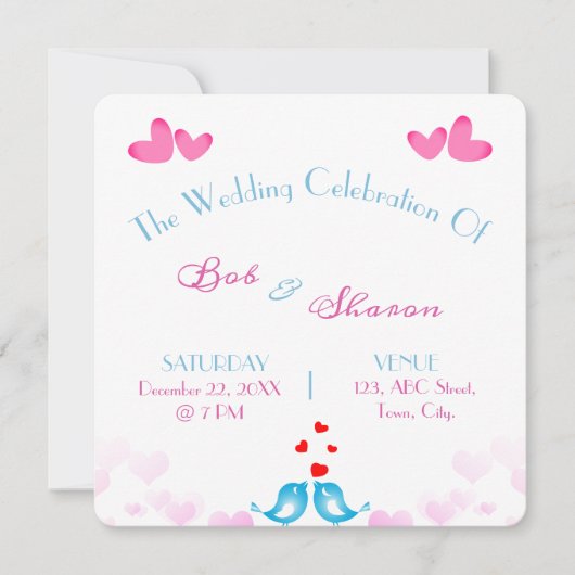 Mr en Mrs huwelijksreceptie uitnodigingen Kaart (Voorkant)