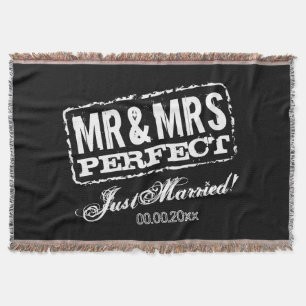Mr. en Mrs. Just Married deken cadeau voor newlywe
