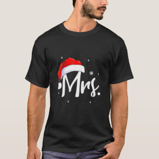 Mr. en Mrs. Kerstkerstman die zijn man aanpast T-shirt