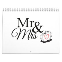 Mr en Mrs Love 12-maands Wall Calendar