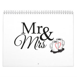 Mr en Mrs Love 12-maands Wall Calendar Kalender