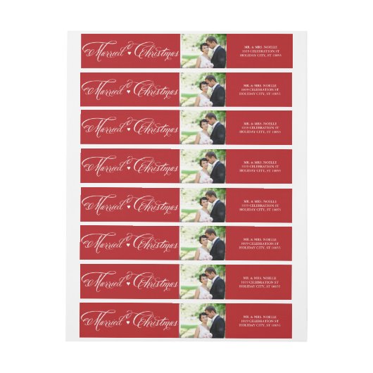 Mr. en Mrs. Married First kerstfoto Wedding (Vel)