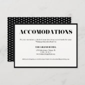 Mr. en Mrs Modern Bold Wedding Accommodation Card Informatiekaartje (Voorkant / Achterkant)