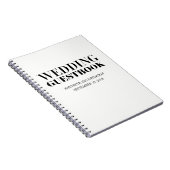 Mr en Mrs Modern Bold Wedding Guest Book Notitieboek (Rechterzijde)