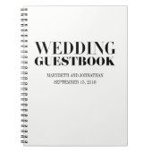 Mr en Mrs Modern Bold Wedding Guest Book Notitieboek (Voorkant)