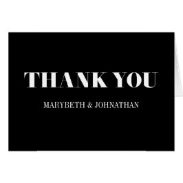 Mr. en Mrs Modern Bold Wedding Hartelijk dank
