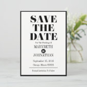Mr. en Mrs Modern Bold Wedding Save The Date Kaart (Staand voorkant)