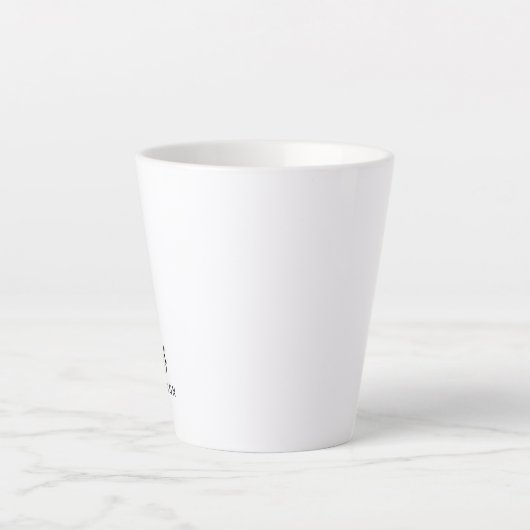 Mr en Mrs. | Modern Script gepersonaliseerde latte Latte Mok (Voorkant)