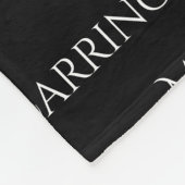 Mr en Mrs Monogram Black White Fleece Deken (Hoek)