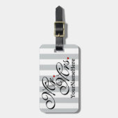 Mr en Mrs Name klikken om Kleurstrepes aan te pass Bagagelabel (Voorkant verticaal)