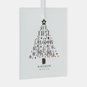 Mr en Mrs Newly Weds kerstboom Glas Ornament (Voorkant Rechts)