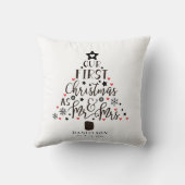Mr en Mrs Newly Weds kerstboom Kussen (Achterkant)