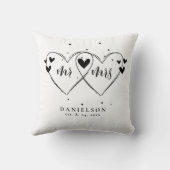 Mr en Mrs Newly Weds Wedding Kussen (Achterkant)