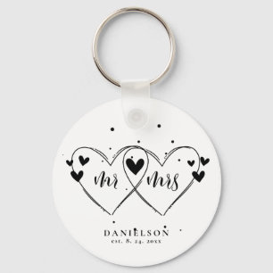 Mr en Mrs Newly Weds Wedding Sleutelhanger