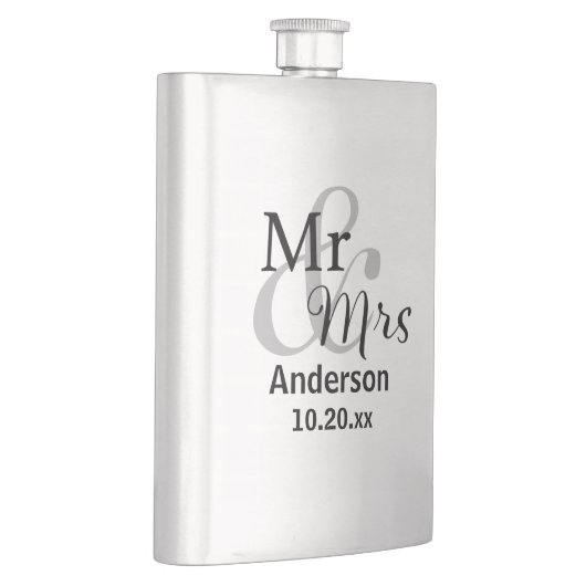 Mr. en Mrs Pas getrouwd Surname met huwelijksdate Flacon (Rechts)