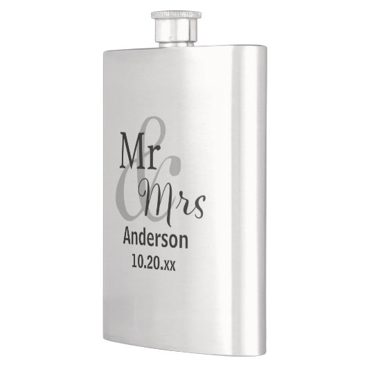 Mr. en Mrs Pas getrouwd Surname met huwelijksdate  Flacon (Links)