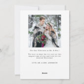 Mr en Mrs Pas getrouwd Wedding Foto Feestdagenkaart (Achterkant)