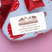 Mr en Mrs Pas getrouwd White Rose Gold Retouradres Etiket