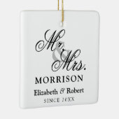 Mr en Mrs Passen getrouwd Elegant Luxury Keramisch Ornament (Rechts)