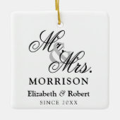 Mr en Mrs Passen getrouwd Elegant Luxury Keramisch Ornament (Voorkant)