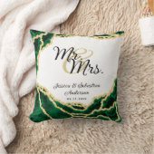 Mr en Mrs Passen getrouwd Emerald Groen Marmeren B Kussen (Deken)
