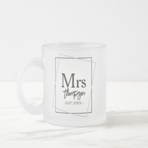 Mr. en Mrs. Personalized Wedding Gift for Couple Matglas Koffiemok