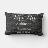 Mr. en Mrs. Personalized Wedding Gift Kussen (Achterkant)