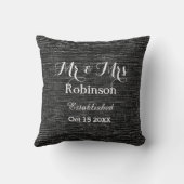 Mr. en Mrs. Personalized Wedding Gift Kussen (Achterkant)