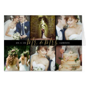 Mr en Mrs Photo Collage Bruiloft Dank u Kaarten (Voorkant Horizontaal)