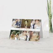 Mr. en Mrs. Photo Collage Wedding Bedankt Cards (Voorkant)