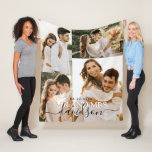 Mr en Mrs. Photo Collage Wedding Fleece Deken<br><div class="desc">Mr. en Mrs. Foto Collage Wedding Fleece Blanket</div>